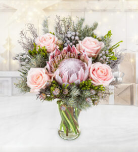 Pink Winter Wonderland - Flower Delivery - Flowers - Flowers By Post - Proteas Bouquet - Send Flowers